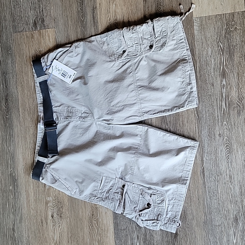 Men's PROJEKRaw Cargo Shorts, Grey, Size 38